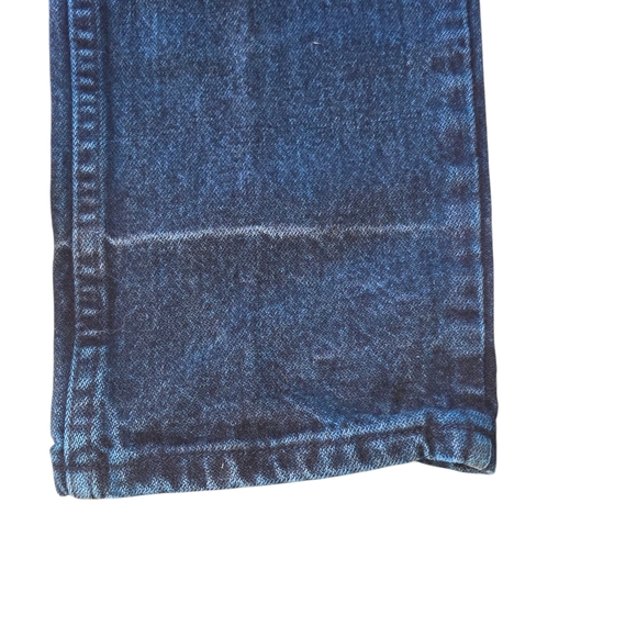 Vintage Wrangler Slim Fit High Rise Teal Turquoise Overdye Jeans 7X36 - Picture 4 of 4